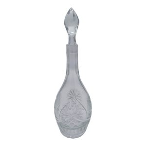 Vintage Hand-Cut Crystal Decanter With Stopper – Attributed Bohemian Style