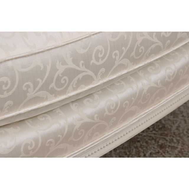 French Louis XVI Paint Frame Settee Loveseat For Sale - Image 9 of 14