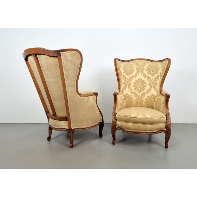 Rococo Style Wingback Armchairs, 1920s, Set of 2 For Sale - Image 10 of 17