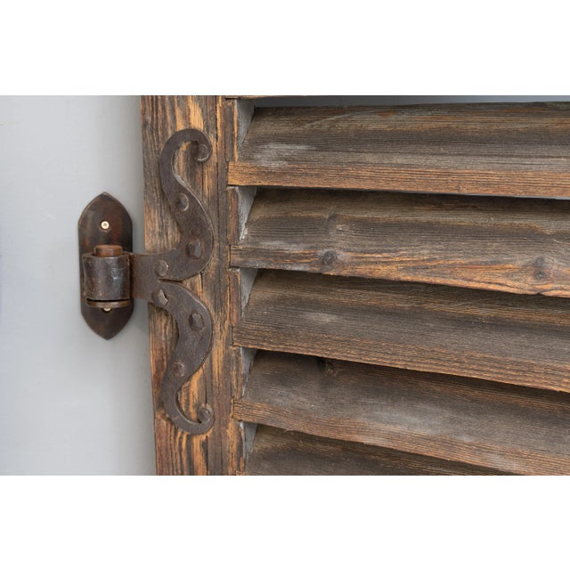 Wood French Pine Shutters, 1850s, Set of 4 For Sale - Image 7 of 9