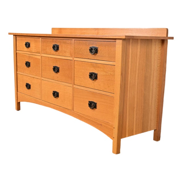 Stickley Harvey Ellis Collection Mission Oak Arts & Crafts Nine-Drawer Triple Dresser For Sale
