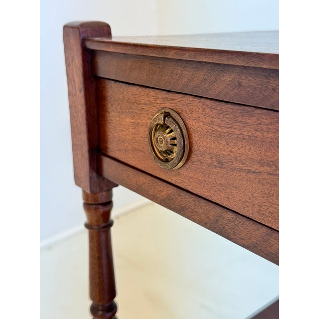English Mahogany Two-Tier Georgian Style Side Table on Casters, Circa 1930s For Sale - Image 13 of 15