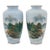 Vintage Japanese Cloisonne Enamel Mount Fuji Vases For Sale