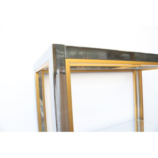 1920s Pair of Italian Modern Brass and Chrome Etageres For Sale - Image 15 of 18