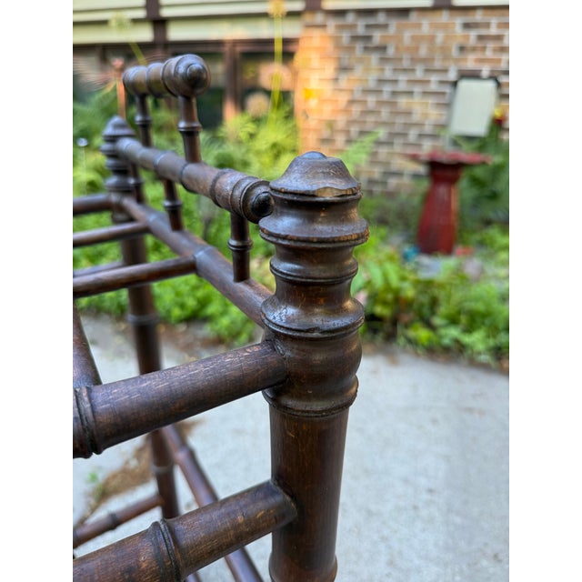 Late 19th-Century French Faux Bamboo Umbrella Stand With Original Zinc Liner For Sale - Image 9 of 12