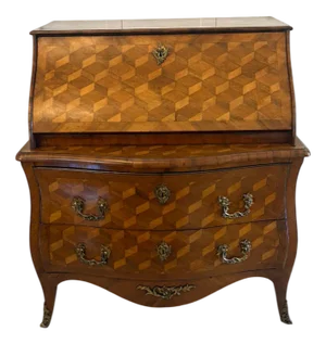 Antique French Walnut Inlaid Secretaire, 1780