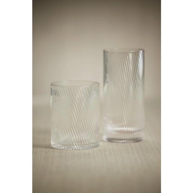 Chadwell Rippled Rock Glasses, Set of 6 | Chairish