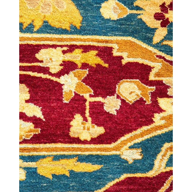 Moroccan Vintage Moroccan Hand Knotted Wool Area Rug, Burgundy - 7'10" X 10'1" For Sale - Image 3 of 9
