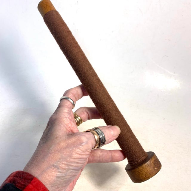 Mid 20th Century Early 20th Century Industrial Wood Textile Bobbin Collection of 12 For Sale - Image 5 of 7