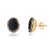 Metal 14k Gold 6.97ct Bold Deep Blue Sapphire Stud Earrings With Black Rhodium For Sale - Image 7 of 15