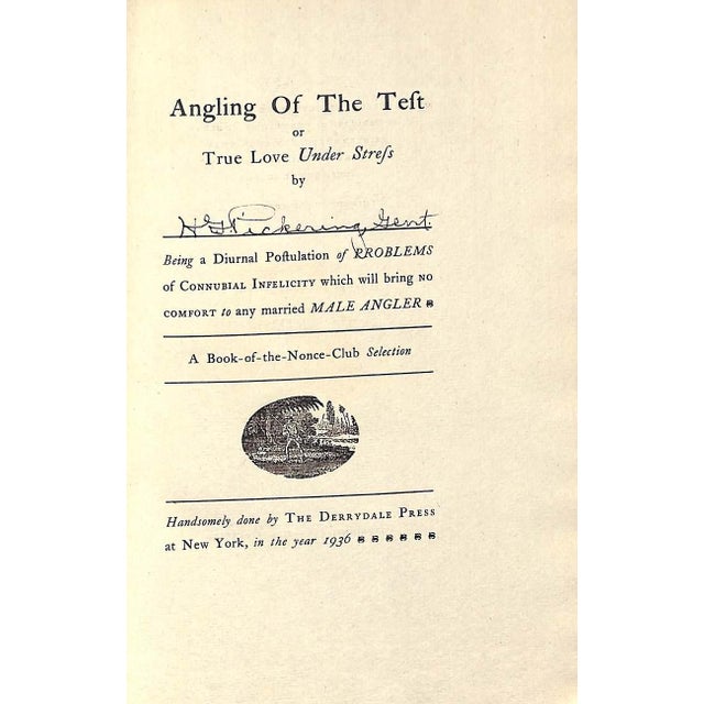 Traditional "Angling of the Test or or True Love Under Stress" Book 1936 Pickering, h.g. For Sale - Image 3 of 11
