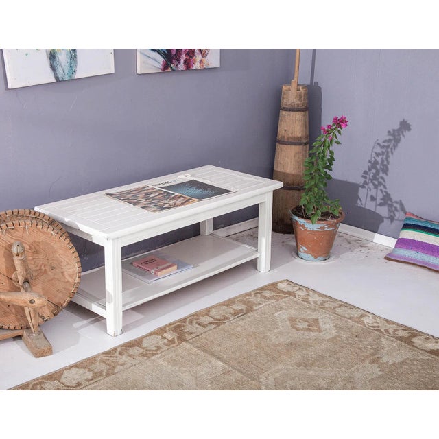 Vintage Washed Out Turkish Kars Rug For Sale In Los Angeles - Image 6 of 6