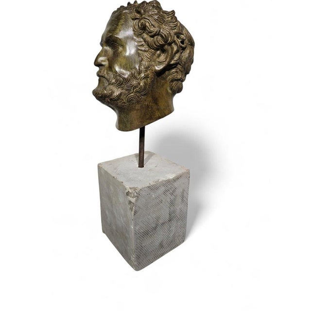 Bronze Head of a Greek Philosopher, 1950s For Sale - Image 11 of 14