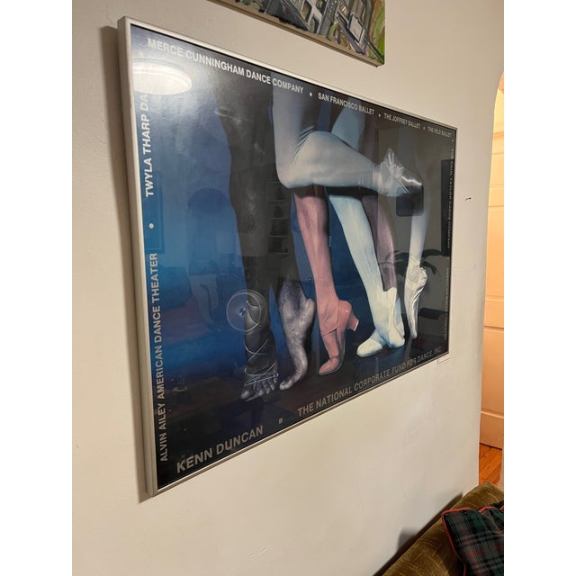 Postmodern Fund for Dance by Kenn Duncan Vintage Large Framed 1980s Poster For Sale - Image 3 of 12