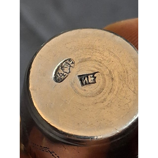 Religious Antique Transitional Russian 84 Silver Kiddush Cups Zakhoder Kiev 1890-1915 - Set of 3 For Sale - Image 3 of 11