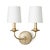 Metal Southern Living Fisher Steel Double Sconce, Gold For Sale - Image 7 of 7