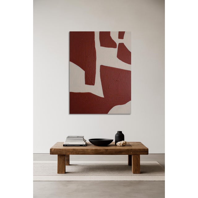Bodasca, Organic 2, Abstract on Burgundy, 2026, Acrylic on Canvas For Sale - Image 3 of 9