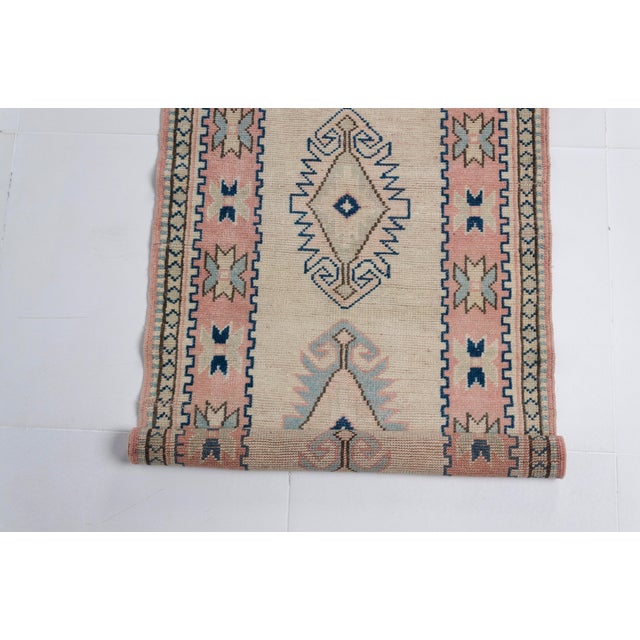 1960s Hand-Knotted Antique Hallway Rug For Sale - Image 5 of 10