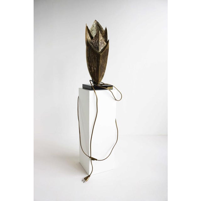 Cythere Bronze Table Lamp by Chrystiane Charles for Maison Charles, France, 1970s For Sale - Image 12 of 18