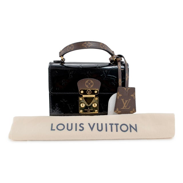 Louis Vuitton Black Monogram Vernis Epi Leather Spring Street Pm Handbag For Sale - Image 10 of 11