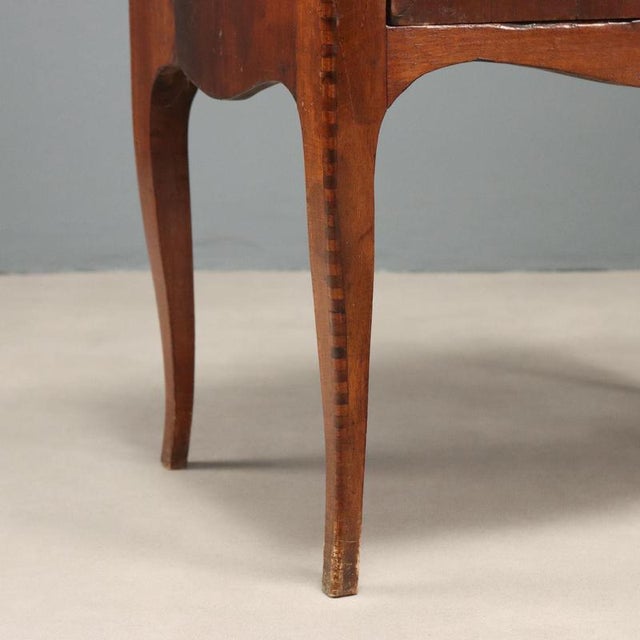 Wood Walnut Nightstands in the style of Barocchetto, Set of 2 For Sale - Image 7 of 11