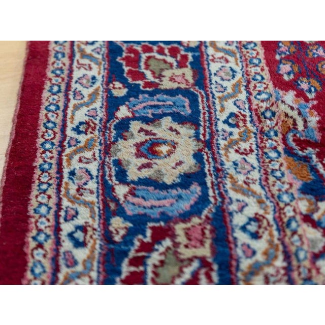 Hand-Knotted Sabzevar Rug in Wool For Sale - Image 12 of 16