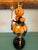 Figurative Whimsical Halloween Girl, Pumpkin Head Sculpture, With a Crown and Wand With Star Cheerful For Sale - Image 3 of 8