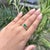 14k Yellow Gold Octagon Cut Floating 1 Carat Emerald Diamond Ring Size 4 For Sale In New York - Image 6 of 18