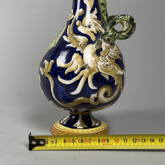 Sesto Fiorentino Majolica Amphora Vase from Carraresi & Schmid, 1940s For Sale - Image 12 of 14