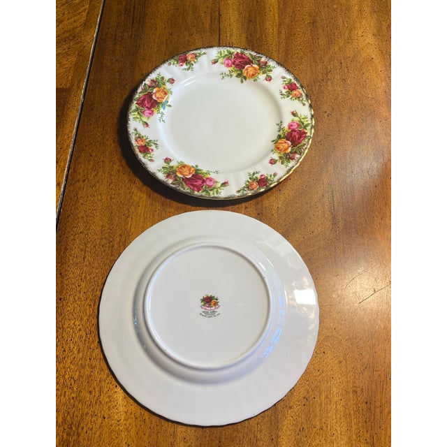 Ceramic 1960s Royal Albert 2 Old Country Rose 8 1/8” Salad Plates For Sale - Image 7 of 12