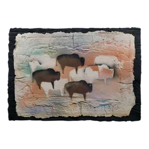 1990s Michael Casey "Dream Hide I" Original Watercolor on Cast Paper on Board Hand Signed