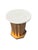 1980s Vintage Marble Top Column Drum Style Table in Gold For Sale - Image 5 of 6