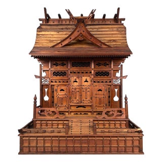 Japanese Wooden Temple, 1930s For Sale