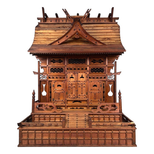 Japanese Wooden Temple, 1930s For Sale