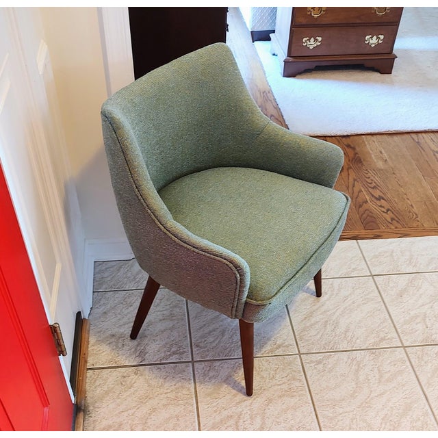 Green 1960s Refurbished MCM Tub Chair For Sale - Image 8 of 10