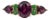 4.4Ct Purple Garnet Ring With Tsavorite Accents in Solid 14k Gold, 10x7.6mm For Sale