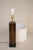 Laurel Mid Century Tiki Modern Carved Walnut Tropical Leaf Column Table Lamp 1960's For Sale - Image 9 of 9