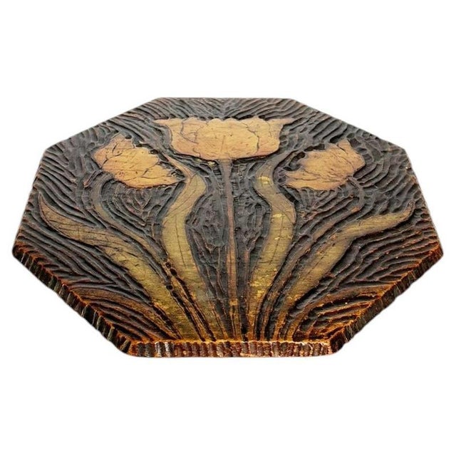 Art Nouveau Carved Wooden Trivet, France, 20th Century For Sale - Image 10 of 10