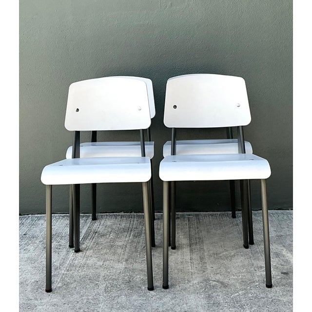 Jean Prouve for Vitra Standard Chairs - Set of 4 For Sale - Image 13 of 18