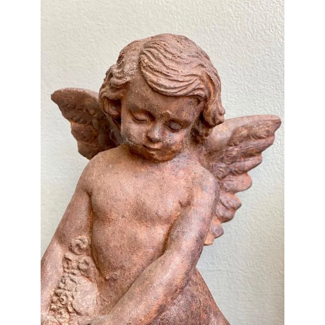 Vintage Putti Figures in Cast Iron, 1920, Set of 2 For Sale - Image 11 of 13