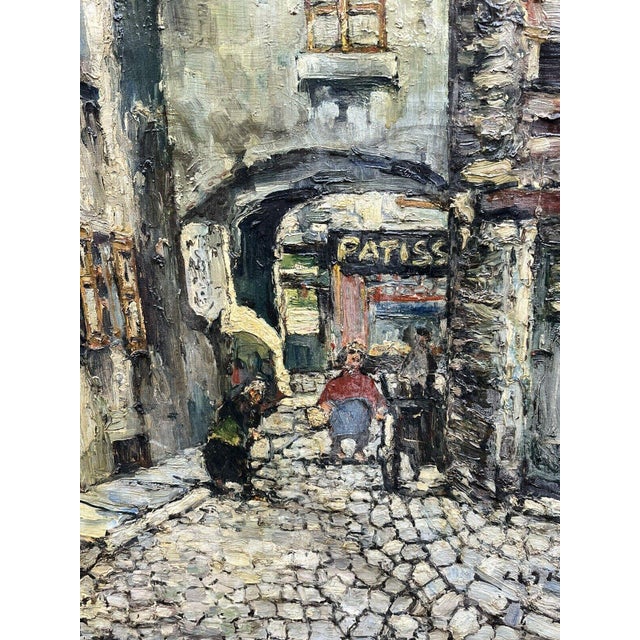Paris, 1936, Large Oil on Canvas, Framed For Sale - Image 7 of 11