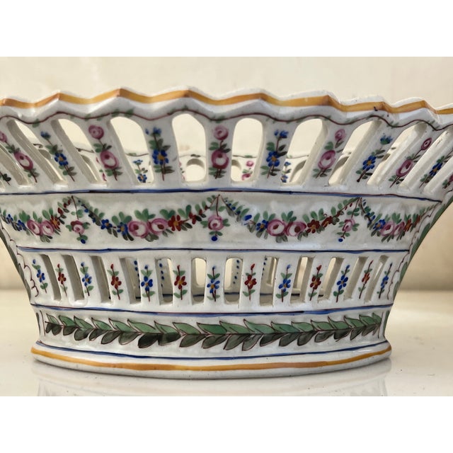 White French Reticulated Bowl by Sevres, C. 1900 For Sale - Image 8 of 16