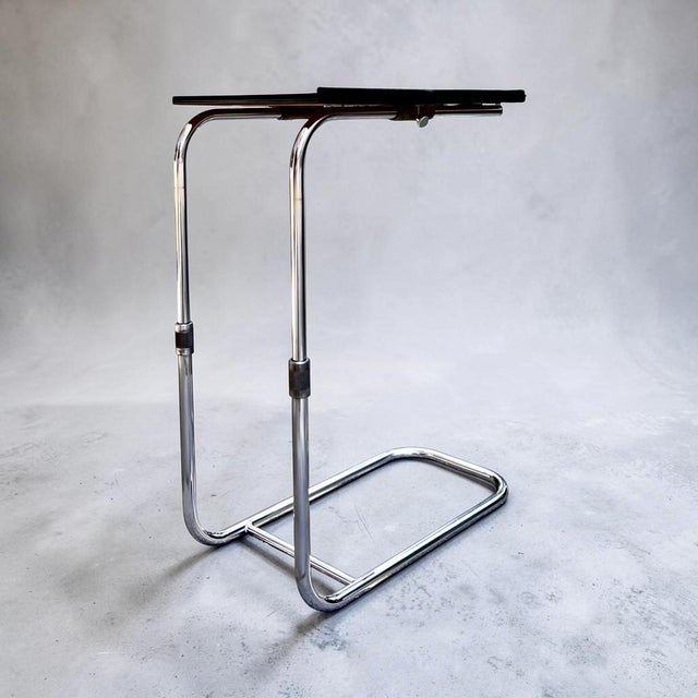 Height-Adjustable Steel Tube Table from Breveté S.G.D.G., France, 1950s s.g.d.g. Ládap Table For Sale - Image 14 of 17