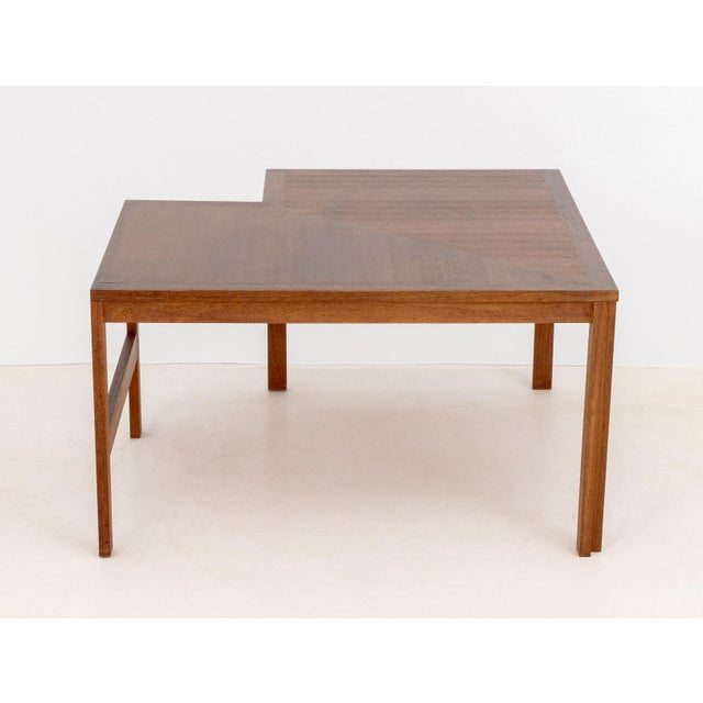 Brown Knudsen & Lind X France & Son Walnut Corner Table For Sale - Image 8 of 10