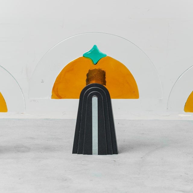 Black Murano Glass Lamps by Gambarro and Poggi, 1980s, Set of 3 For Sale - Image 8 of 11