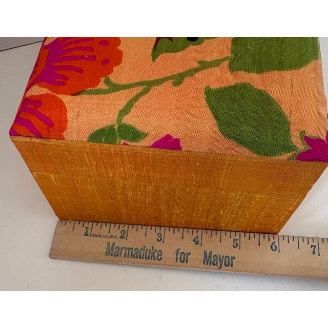 Late 20th Century Hand Woven Thai Silk Colorful Butterfly Trinket Jewelry Box. For Sale - Image 12 of 12