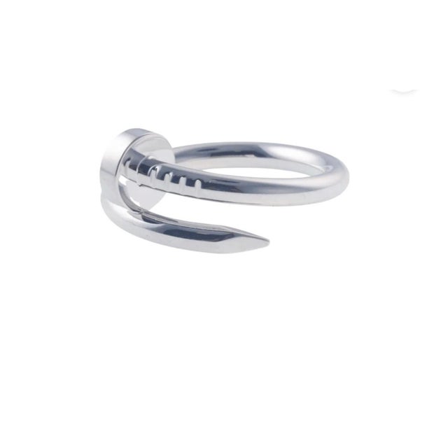 Cartier Cartier Just Ankle Nail Ring IJZ277 18k White Gold AU750 AUTHENTIC Nail Ring For Sale - Image 4 of 18