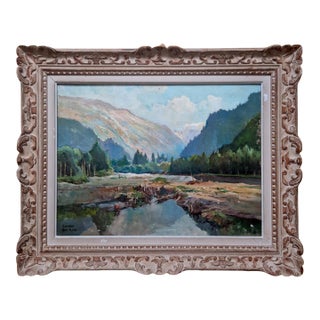 Gus Rover - Oil on Canvas Landscape, Mid-20th Century For Sale