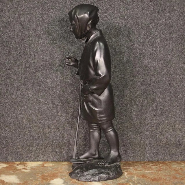 Japanese Artist, Pipe Smoker, 1970, Bronze For Sale - Image 9 of 12