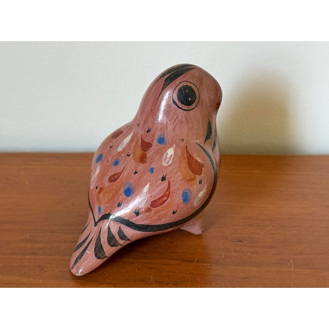Pink Mexican Folk Art Tonala Bird For Sale - Image 8 of 12